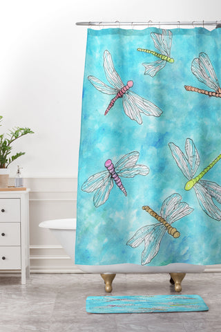 Rosie Brown Flying Beauties Shower Curtain And Mat