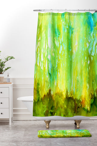 Rosie Brown Forest Glow Shower Curtain And Mat