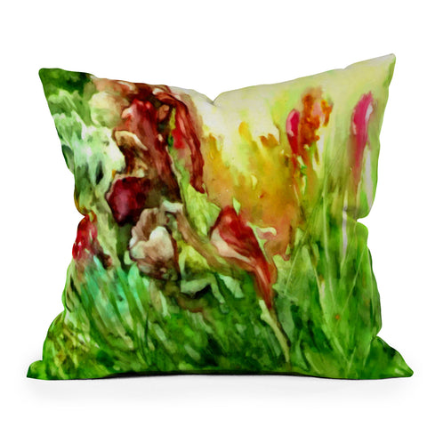 Rosie Brown Glorious Garden Throw Pillow