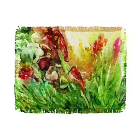 Rosie Brown Glorious Garden Throw Blanket