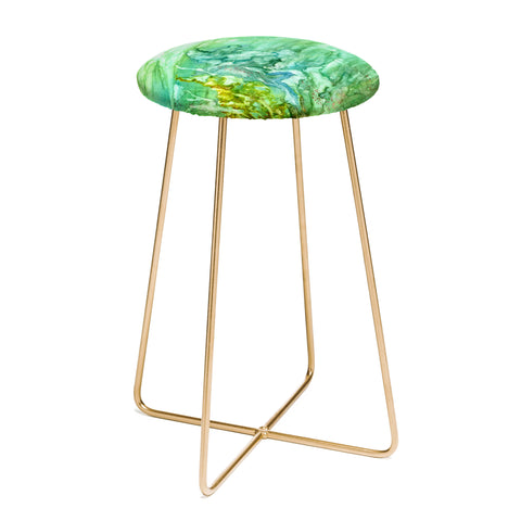 Rosie Brown Green Coral Counter Stool