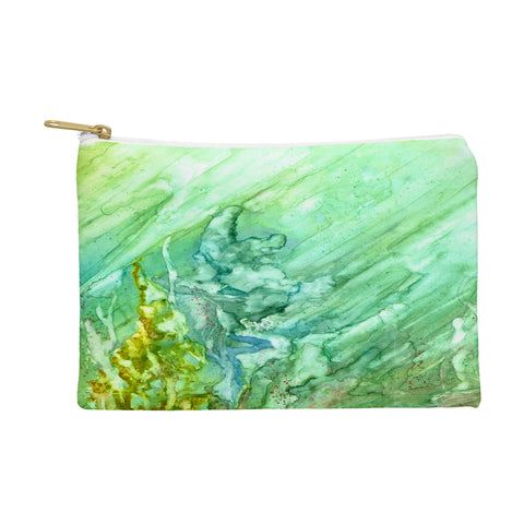 Rosie Brown Green Coral Pouch