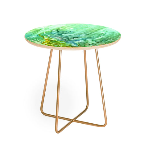 Rosie Brown Green Coral Round Side Table