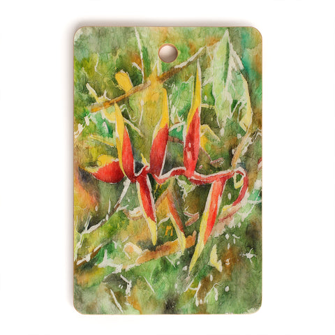 Rosie Brown Heliconia Cutting Board Rectangle