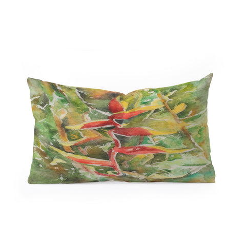 Rosie Brown Heliconia Oblong Throw Pillow