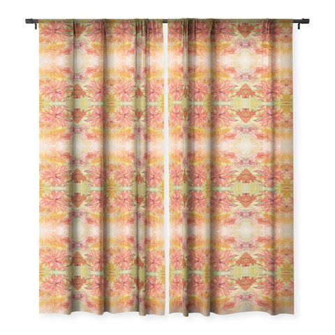 Rosie Brown Hello Hibiscus Sheer Window Curtain