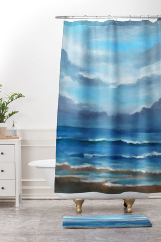 Rosie Brown Here Comes The Rain Shower Curtain And Mat