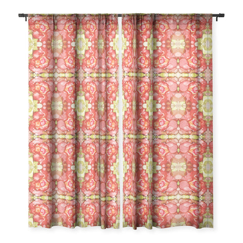 Rosie Brown Kiss From A Rose Sheer Window Curtain