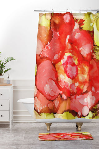 Rosie Brown Kiss From A Rose Shower Curtain And Mat