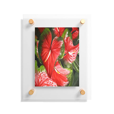 Rosie Brown Lady In Red Floating Acrylic Print