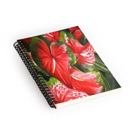 Rosie Brown Lady In Red Spiral Notebook