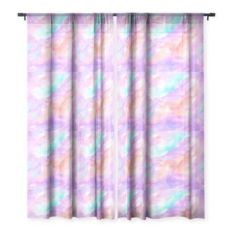 Rosie Brown Lavender Haze Sheer Window Curtain