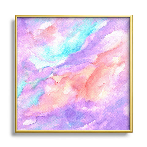 Rosie Brown Lavender Haze Metal Square Framed Art Print