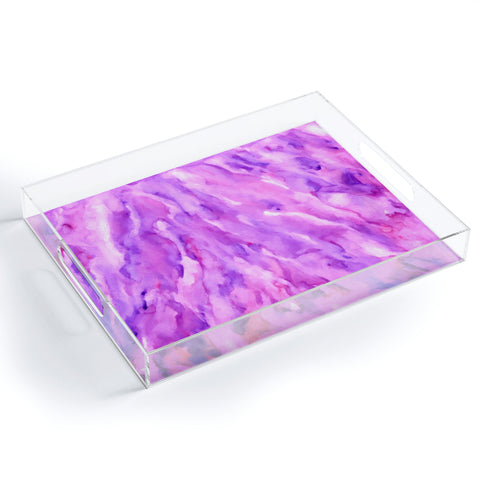 Rosie Brown Magenta Marble Acrylic Tray