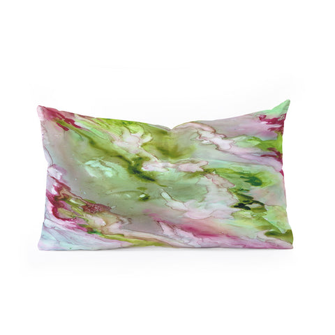 Rosie Brown Magenta Ribbons Oblong Throw Pillow