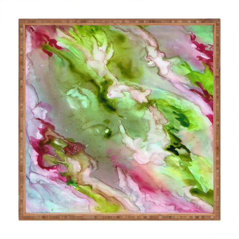 Rosie Brown Magenta Ribbons Square Tray