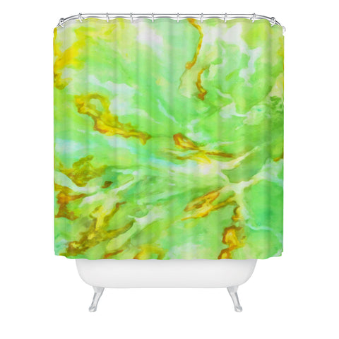 Rosie Brown Neon Sea Coral Shower Curtain