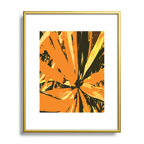 Rosie Brown Orange Bromeliad Metal Framed Art Print