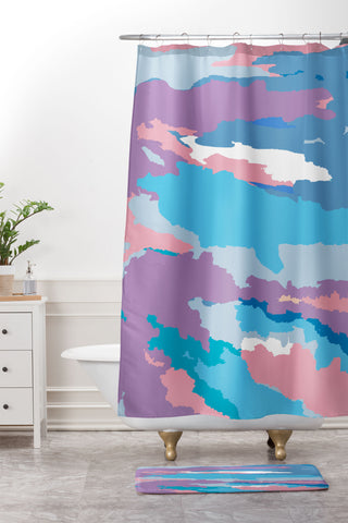 Rosie Brown Painted Sky Shower Curtain And Mat