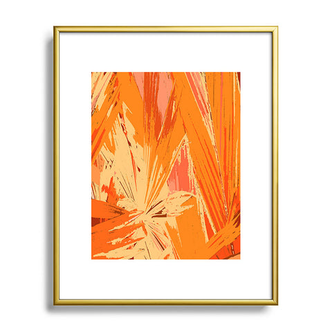 Rosie Brown Palm Explosion Metal Framed Art Print