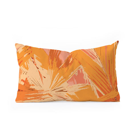 Rosie Brown Palm Explosion Oblong Throw Pillow