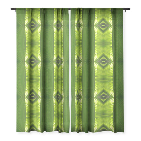 Rosie Brown Palms 2 Sheer Window Curtain