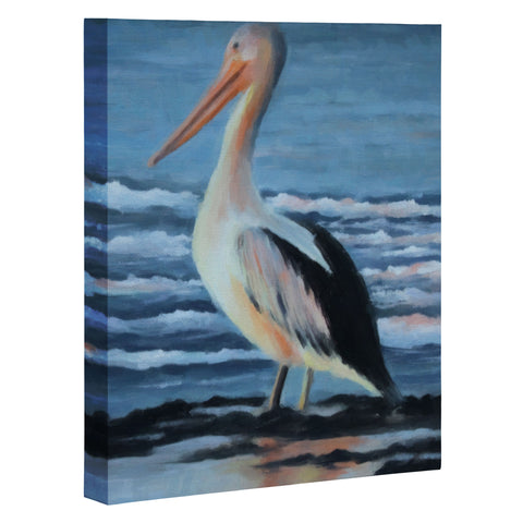 Rosie Brown Pelican Wading 2 Art Canvas