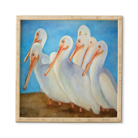 Rosie Brown Pelicans On Parade Framed Wall Art