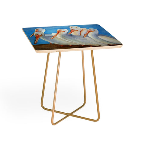 Rosie Brown Pelicans On Parade Side Table
