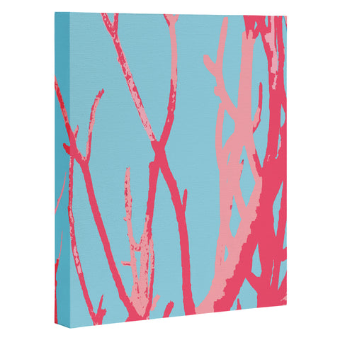 Rosie Brown Pink Seaweed Art Canvas