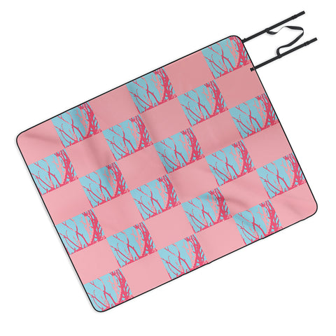 Rosie Brown Pink Seaweed Quilt Picnic Blanket