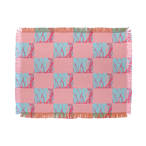 Rosie Brown Pink Seaweed Quilt Throw Blanket