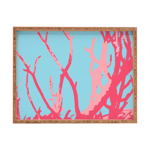 Rosie Brown Pink Seaweed Rectangular Tray