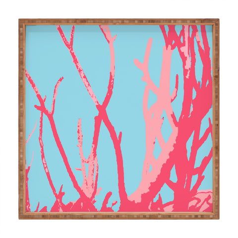 Rosie Brown Pink Seaweed Square Tray