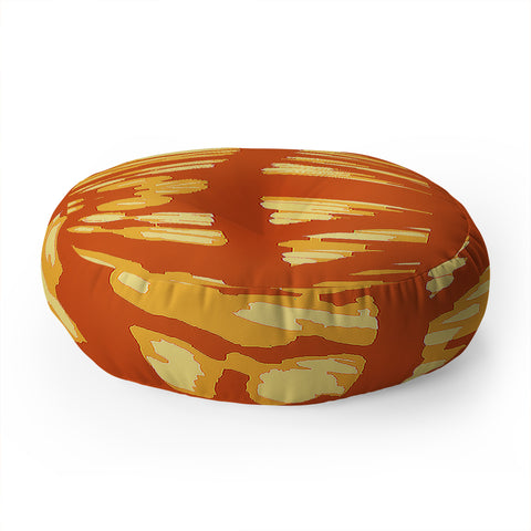 Rosie Brown Pumpkin Latte Floor Pillow Round