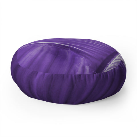 Rosie Brown Purple Palms Floor Pillow Round