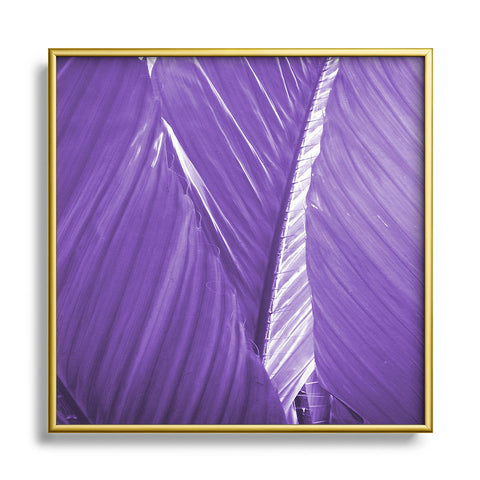Rosie Brown Purple Palms Metal Square Framed Art Print
