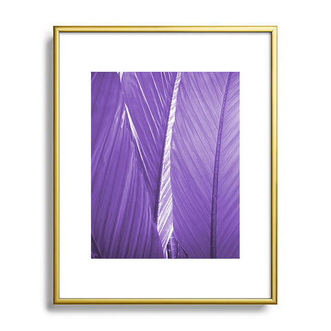 Rosie Brown Purple Palms Metal Framed Art Print