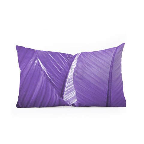 Rosie Brown Purple Palms Oblong Throw Pillow