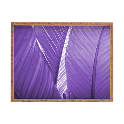Rosie Brown Purple Palms Rectangular Tray