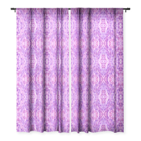 Rosie Brown Purple Perfection Sheer Window Curtain