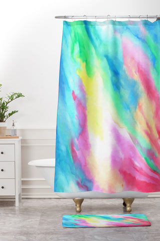 Rosie Brown Rainbow Connection Shower Curtain And Mat