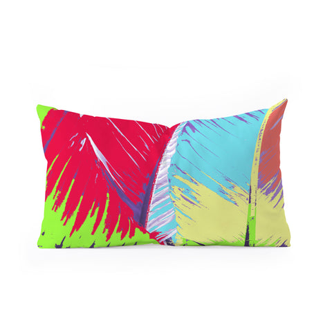 Rosie Brown Rainbow Palms Oblong Throw Pillow