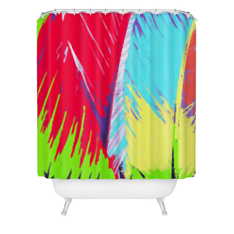 Rosie Brown Rainbow Palms Shower Curtain