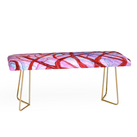 Rosie Brown Red Coral Bench
