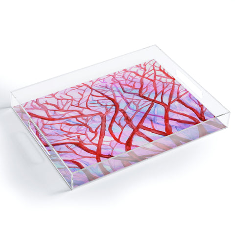 Rosie Brown Red Coral Acrylic Tray