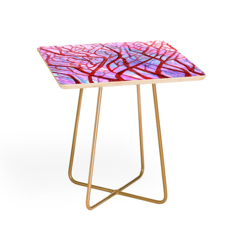 Rosie Brown Red Coral Side Table