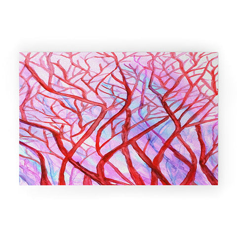 Rosie Brown Red Coral Welcome Mat