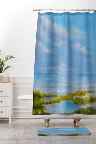 Rosie Brown Sanibel Island Inspired Shower Curtain And Mat