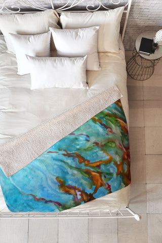 Rosie Brown Sea Sculptures Fleece Throw Blanket